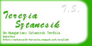 terezia sztancsik business card