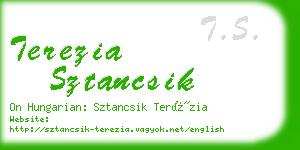 terezia sztancsik business card